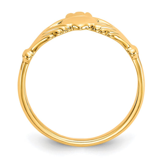 High-Quality 10K Gold Claddagh Ring - Stylish & Affordable Jewelry Option