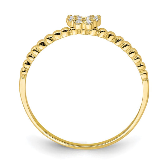 Shop 10K Gold Butterfly Ring with CZ Stones - Stylish & Affordable Luxury!