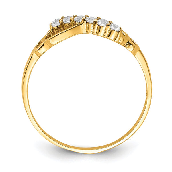 10K Cubic Zirconia Infinity Ring