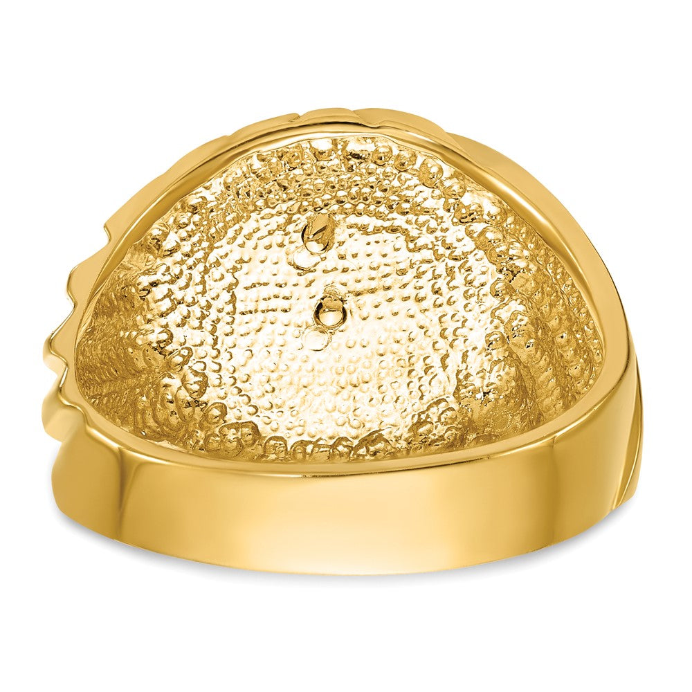High-Quality 10K Two-Tone Masonic Ring for Men - Stylish & Polished Design