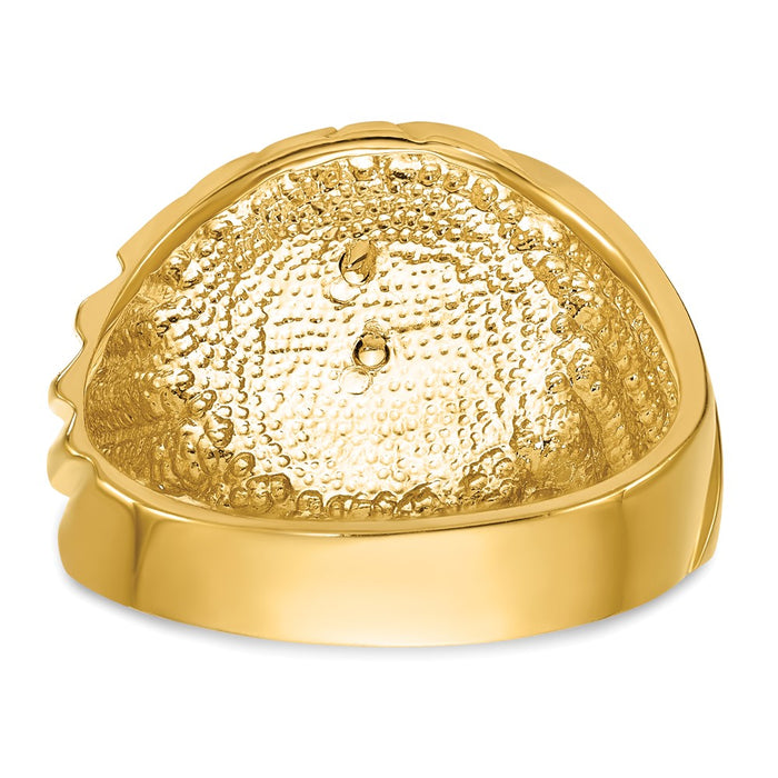 High-Quality 10K Two-Tone Masonic Ring for Men - Stylish & Polished Design-6