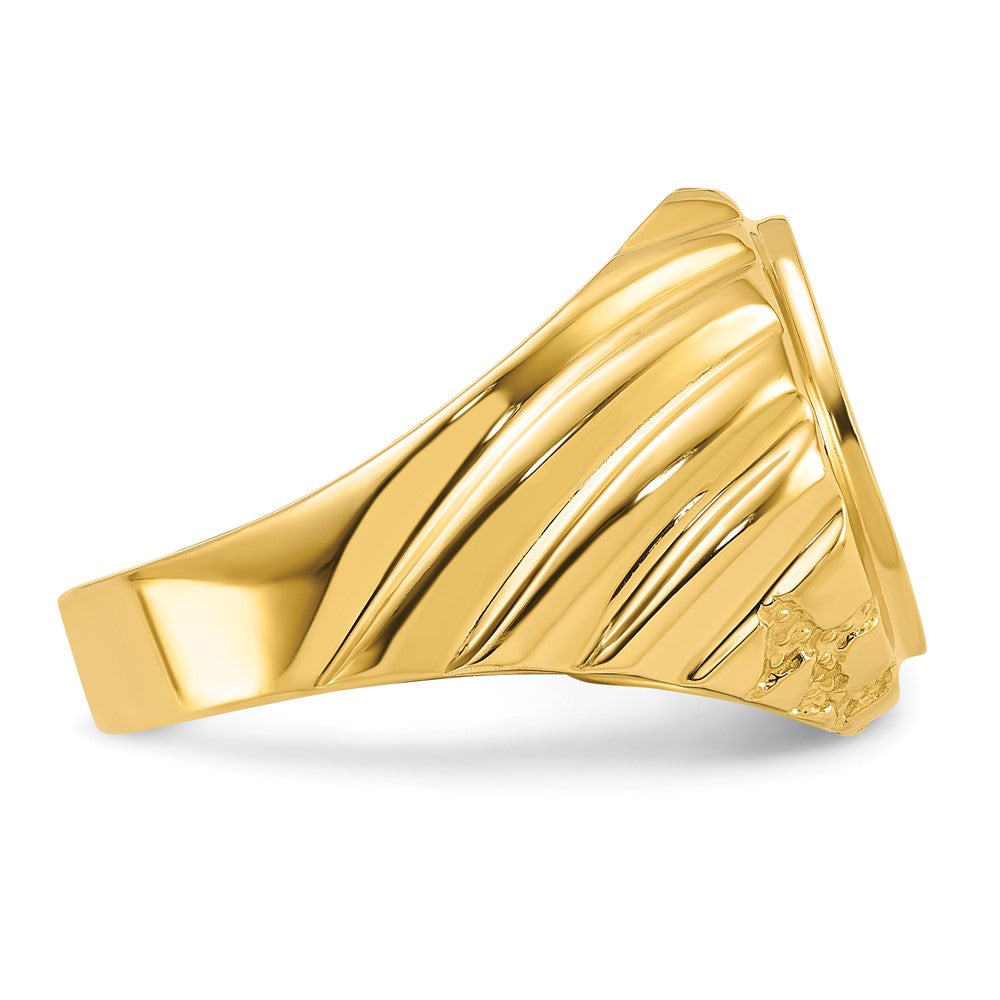High-Quality 10K Two-Tone Masonic Ring for Men - Stylish & Polished Design