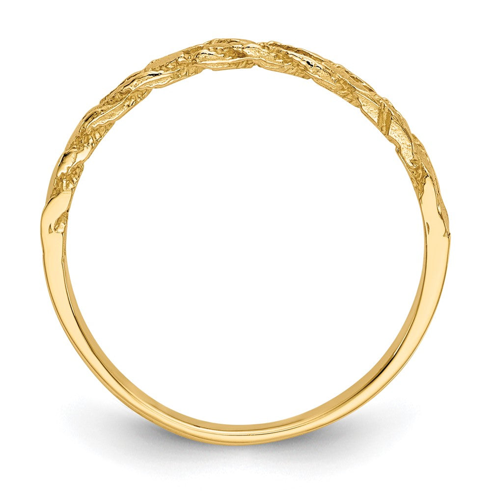 Exclusive 10K Diamond-Cut Rope Design Ring - Stylish & Affordable Luxury