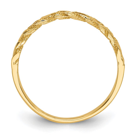 Exclusive 10K Diamond-Cut Rope Design Ring - Stylish & Affordable Luxury