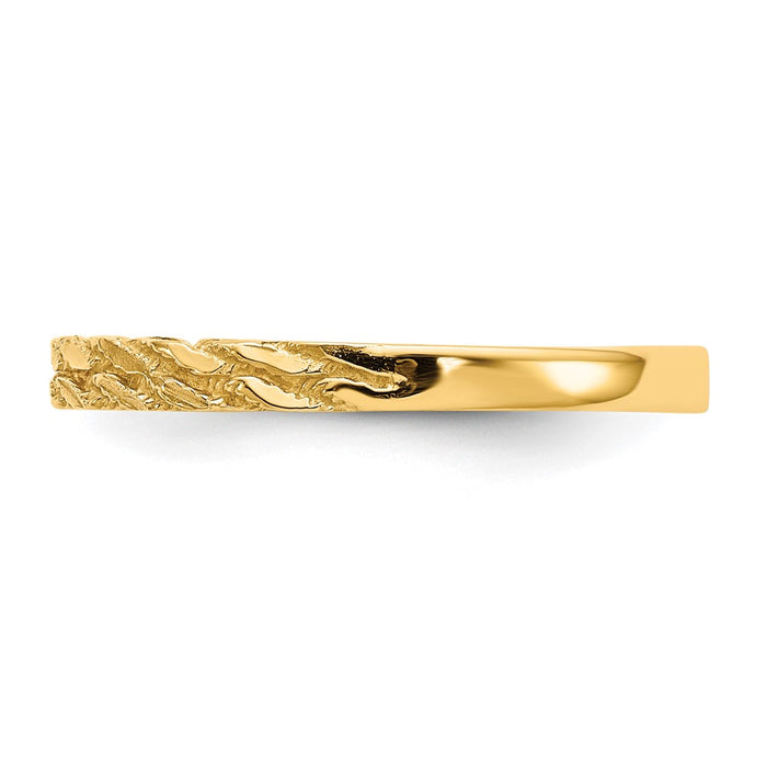 Exclusive 10K Diamond-Cut Rope Design Ring - Stylish & Affordable Luxury-3