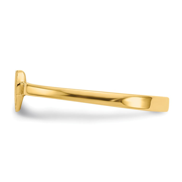 Exclusive 10K Gold Heart Signet Ring - Stylish Design, Affordable Luxury-3