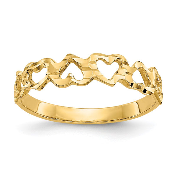 10K Gold Heart-Shaped Ring - Style GR1-1000585