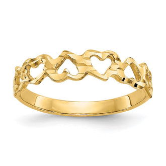 Buy Stylish 10K Gold Heart-Shaped Ring - Exclusive Design, Affordable Luxury