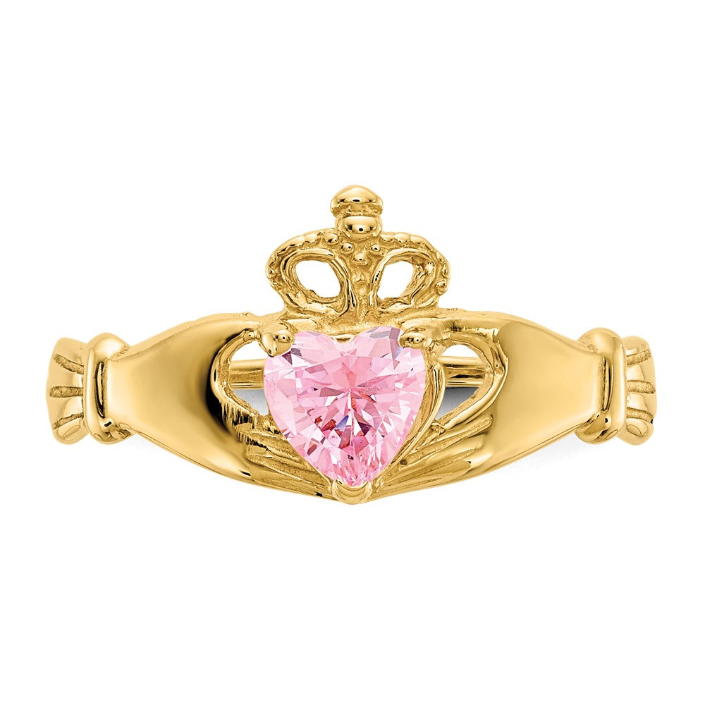 Shop Stylish 10K Gold Claddagh Heart Ring - October Birthstone, Affordable Luxury