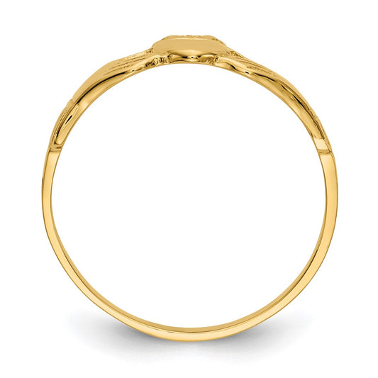 Shop Stylish 10K Polished Women's Claddagh Ring - Exclusive Design & Value!