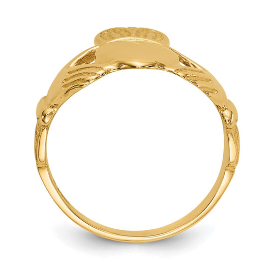 Buy Stylish 10K Polished Women's Claddagh Ring - Exclusive Design & Value