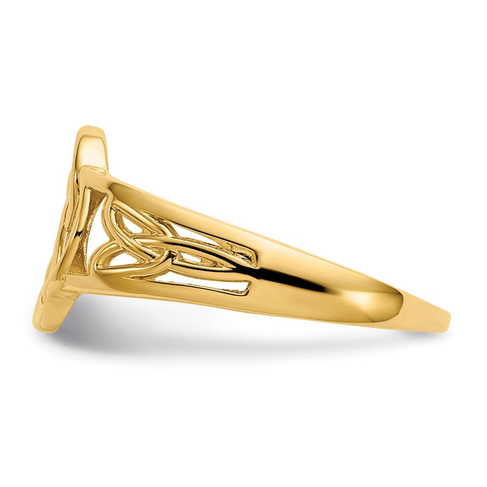 High-Quality 10K Gold Women's Celtic Knot Ring - Stylish & Affordable Design-3