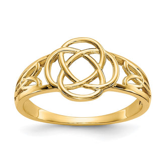 High-Quality 10K Gold Women's Celtic Knot Ring - Stylish & Affordable Design
