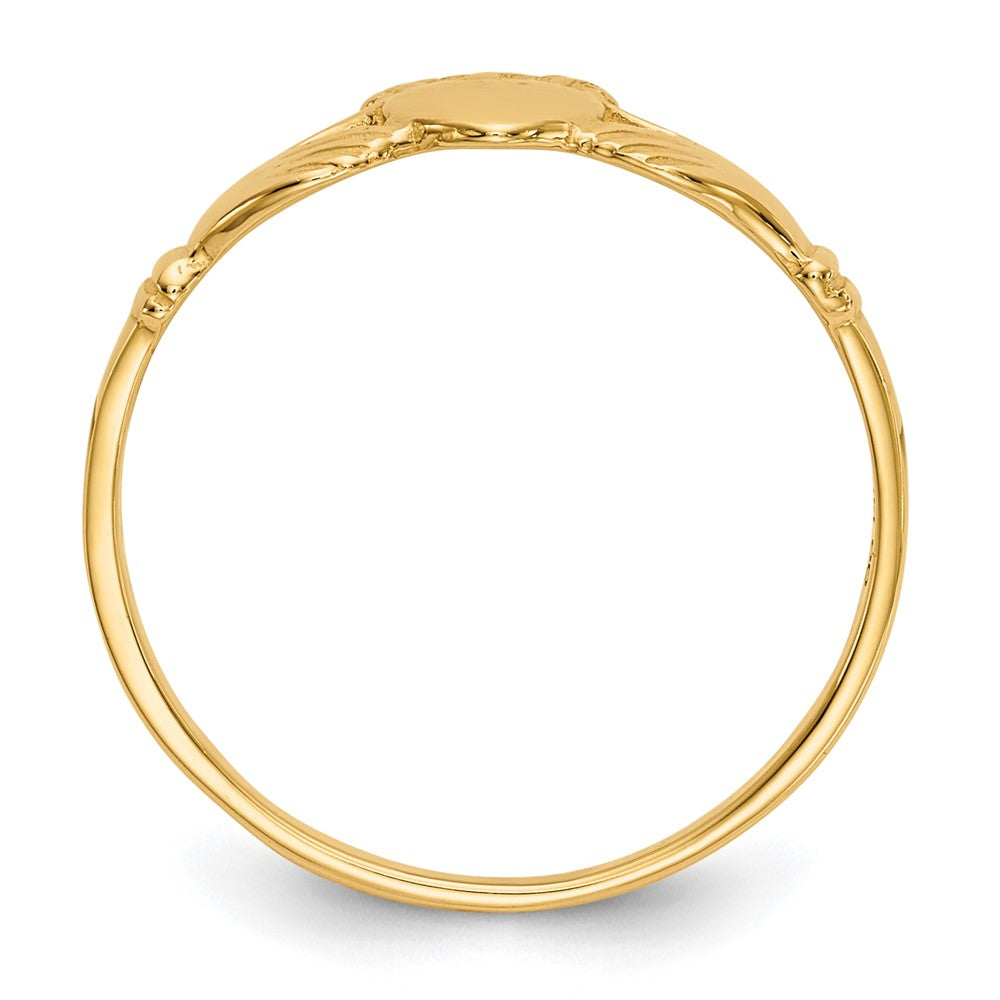 Buy Stylish 10K Polished Gold Women's Claddagh Ring - Affordable Luxury!