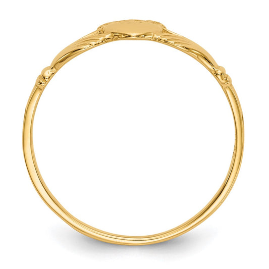 Buy Stylish 10K Polished Gold Women's Claddagh Ring - Affordable Luxury!