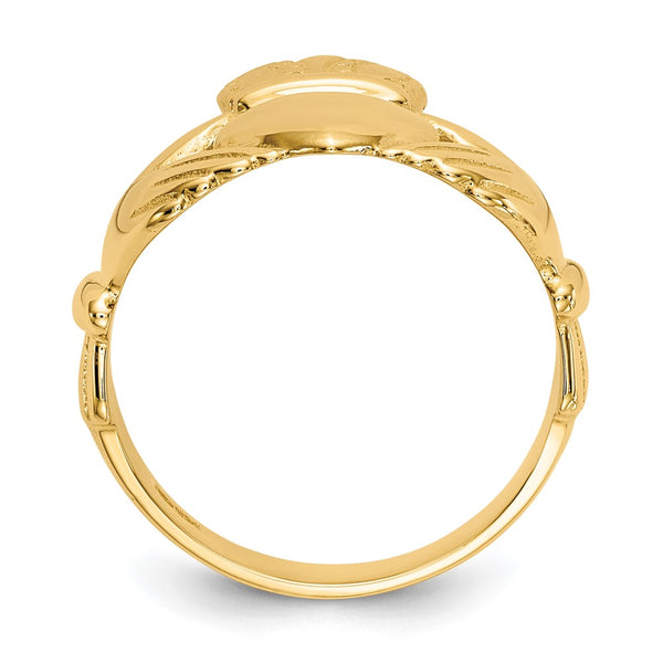 10K Gold Men's Claddagh Ring - Style GR1-1000612