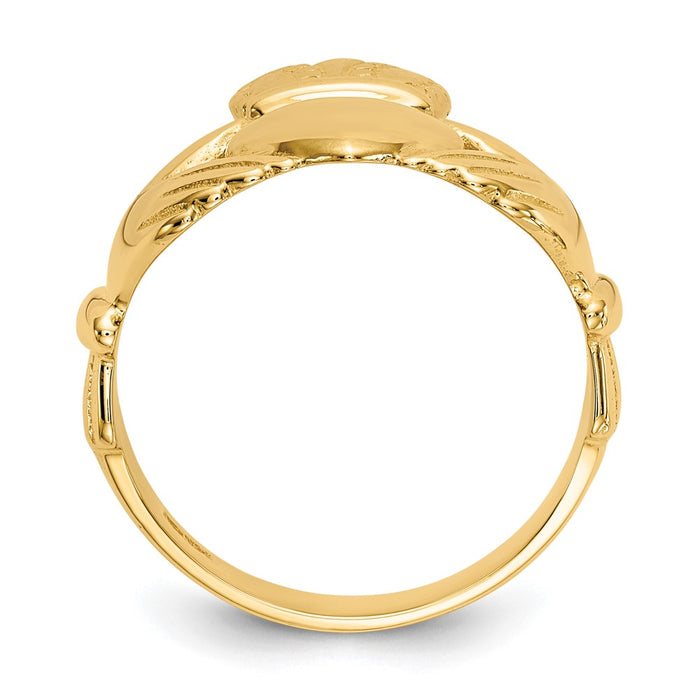 Buy Exclusive 10K Gold Men's Claddagh Ring - Stylish & Affordable Luxury-2