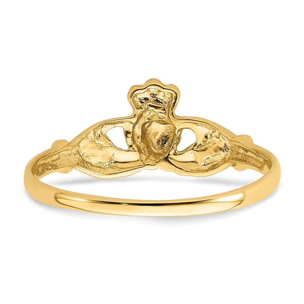 Buy Stylish 10K Claddagh Ring - Polished & Satin Finish, Affordable Luxury