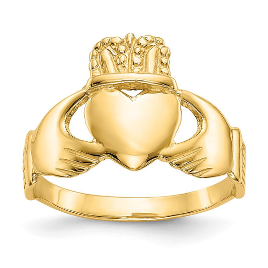 Shop Stylish 10K Gold Women's Claddagh Ring - Affordable Luxury for You!