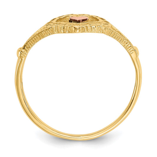Shop Stylish 10K Two-Tone Heart Ring with 15 Hearts | Affordable Luxury Design