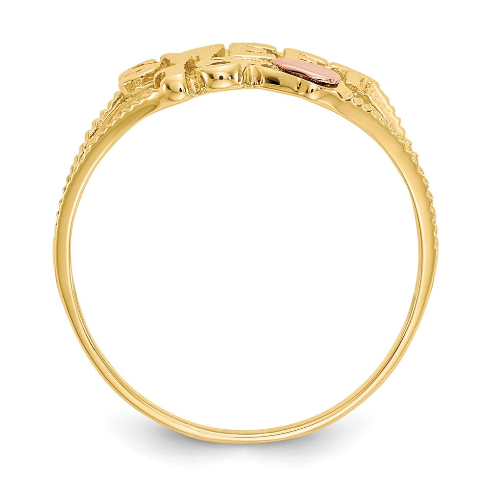 Shop 10K Two-Tone Heart Ring - Stylish Design for Sweet 15 Celebration!