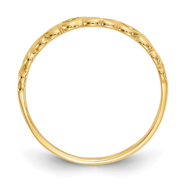 10K Polished Heart-Shaped Ring for