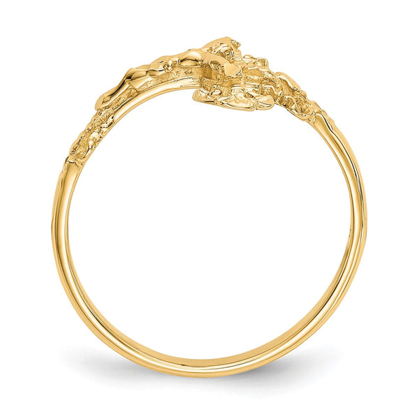 10K Diamond-Cut Crucifix Ring - Style GR1-1000637