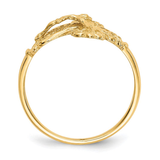 Exclusive 10K Diamond-Cut Crucifix Ring - Stylish Design, Affordable Elegance