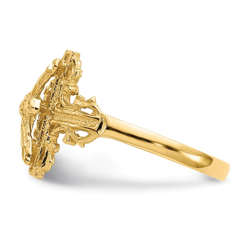 Buy 10K Diamond-Cut Cross Ring - Stylish Design, Affordable Luxury for You