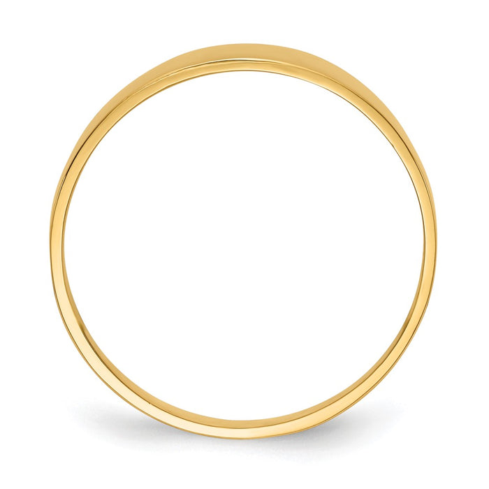 Buy Stylish 10K Gold Flat-Top Tapered Cigar Band Ring - 3-6mm Width-2