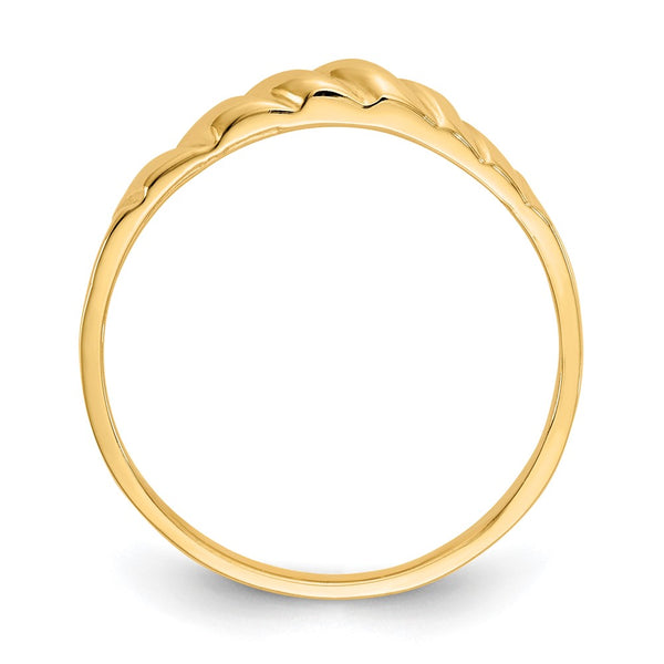 10K Polished Valley Dome Band Ring