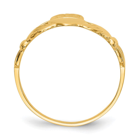 High-Quality 10K Gold Men's Claddagh Ring - Stylish & Affordable Design