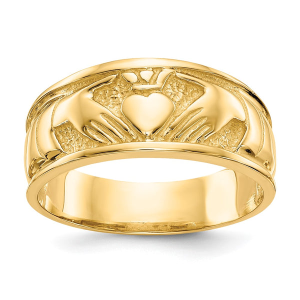 10K Polished Claddagh Ring - Irish - Style GR1-1016361