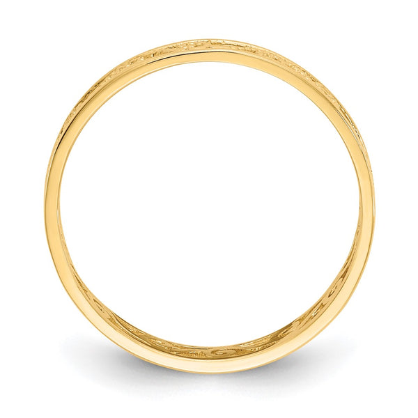10K Dual-Finish Polished & Textured Ring