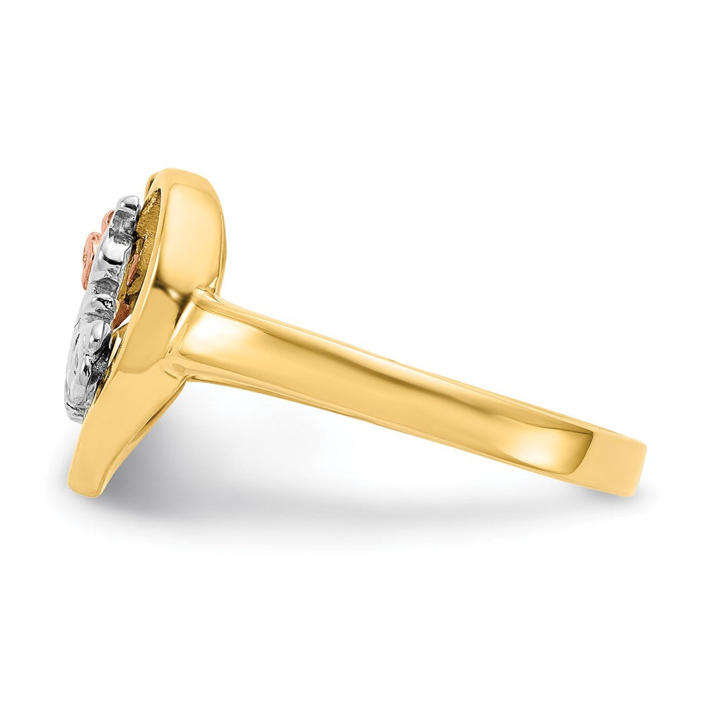 Exclusive 10K Two-Tone Rhodium-Plated 15th Anniversary Ring - Stylish Value!