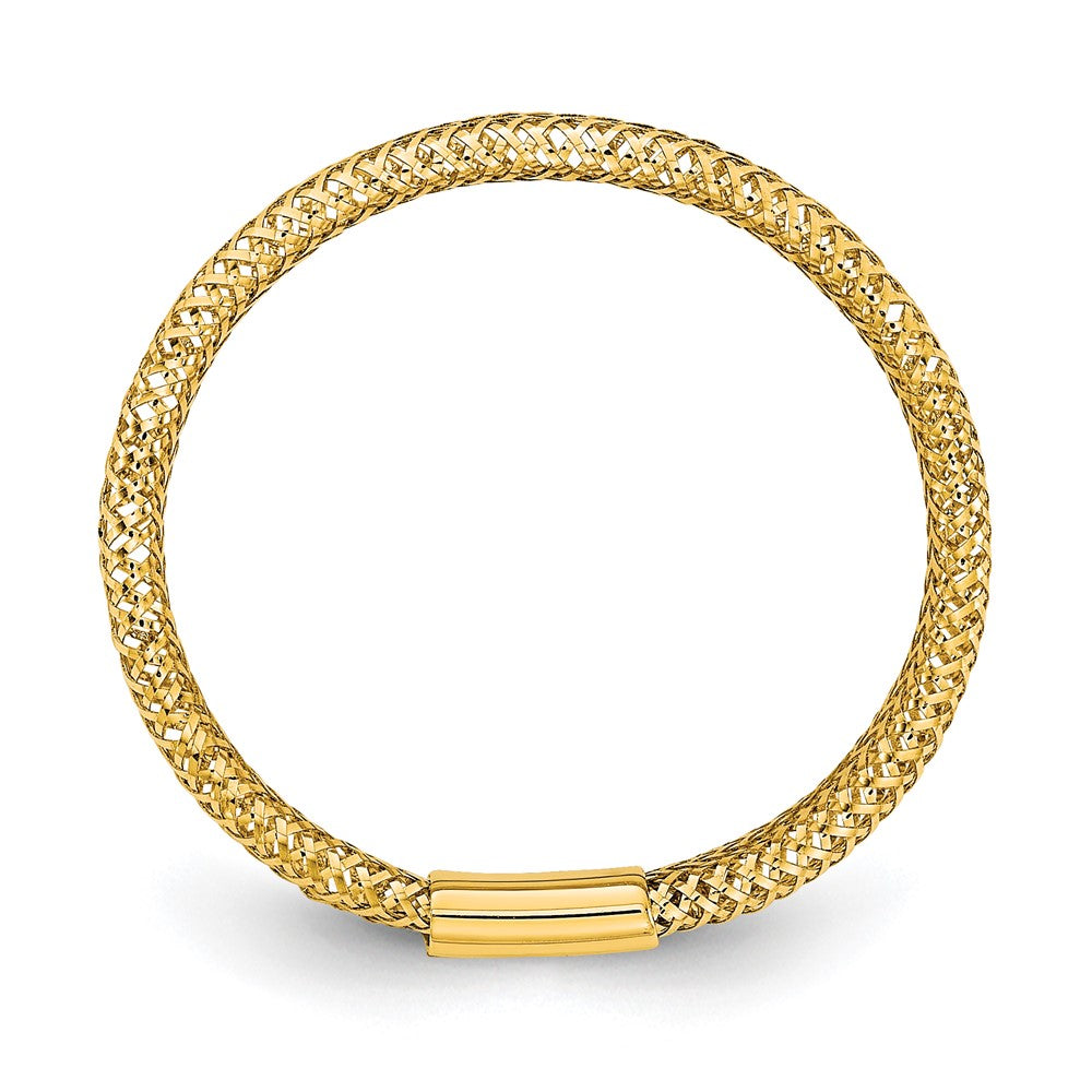 High-Quality 10K Polished & Textured Stretch Ring - Stylish & Affordable Elegance