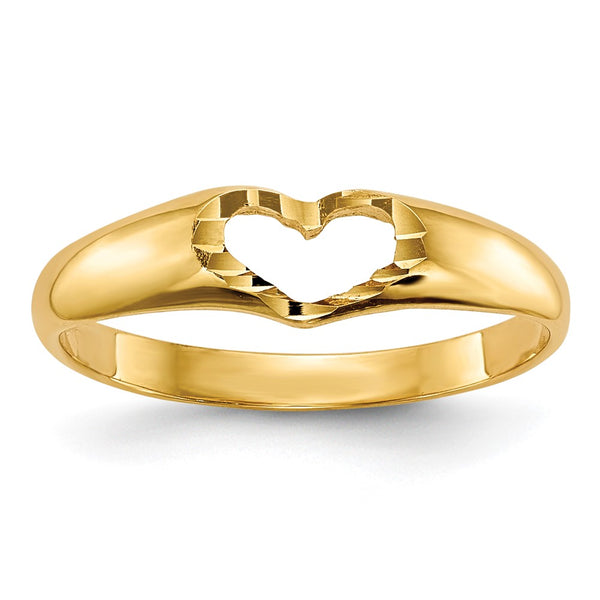 10K Gold Children's Heart Ring, Kids