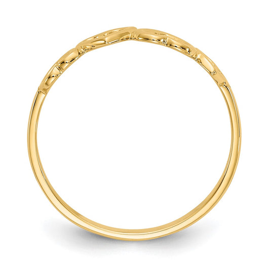 Buy Stylish 10K Gold Heart-Shaped Ring - Affordable Luxury for Any Occasion