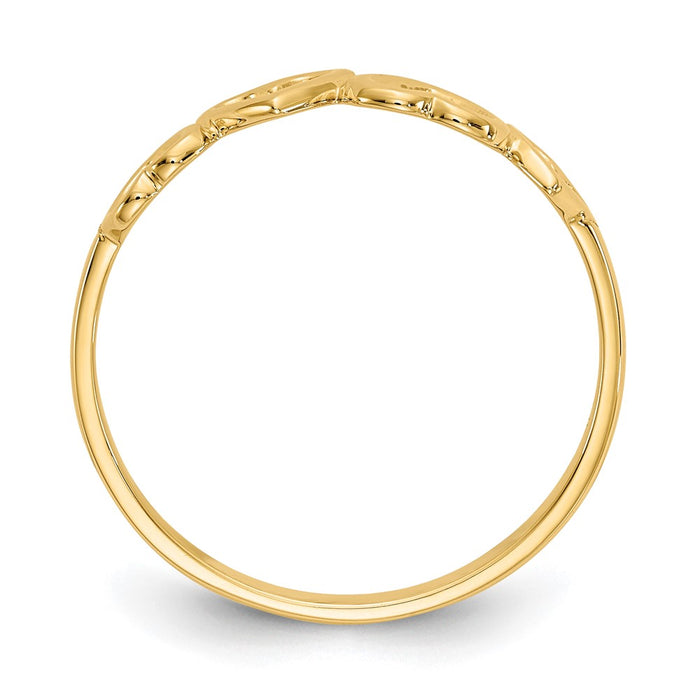 Buy Stylish 10K Gold Heart-Shaped Ring - Affordable Luxury for Any Occasion-2