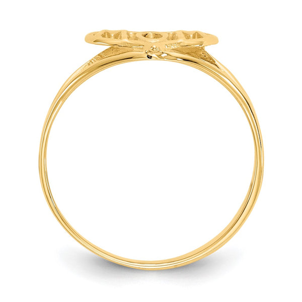 10K Polished Heart Ring for Moms