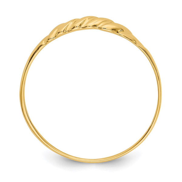 10K Textured Dome Ring