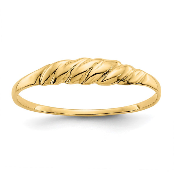 10K Textured Dome Ring
