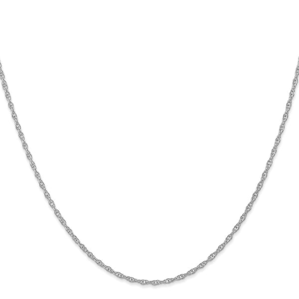14K White Gold 24-Inch Cable Rope Chain - 1.35mm