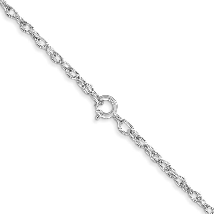 Shop Stylish 14K White Gold 24-Inch Cable Rope Chain | 1.35mm, Value Offer-3