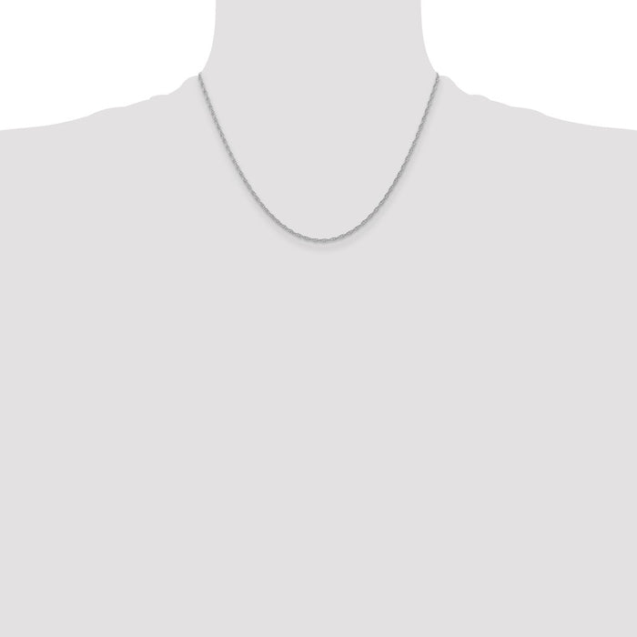 High-Quality 14K White Gold 18" Cable Rope Chain - Stylish & Affordable Value-4