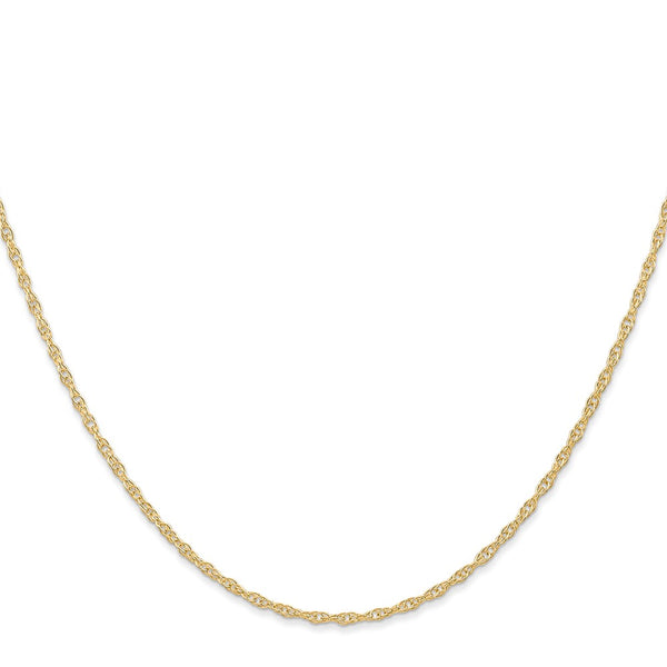 14K Gold 1.35mm Carded Cable Rope Chain