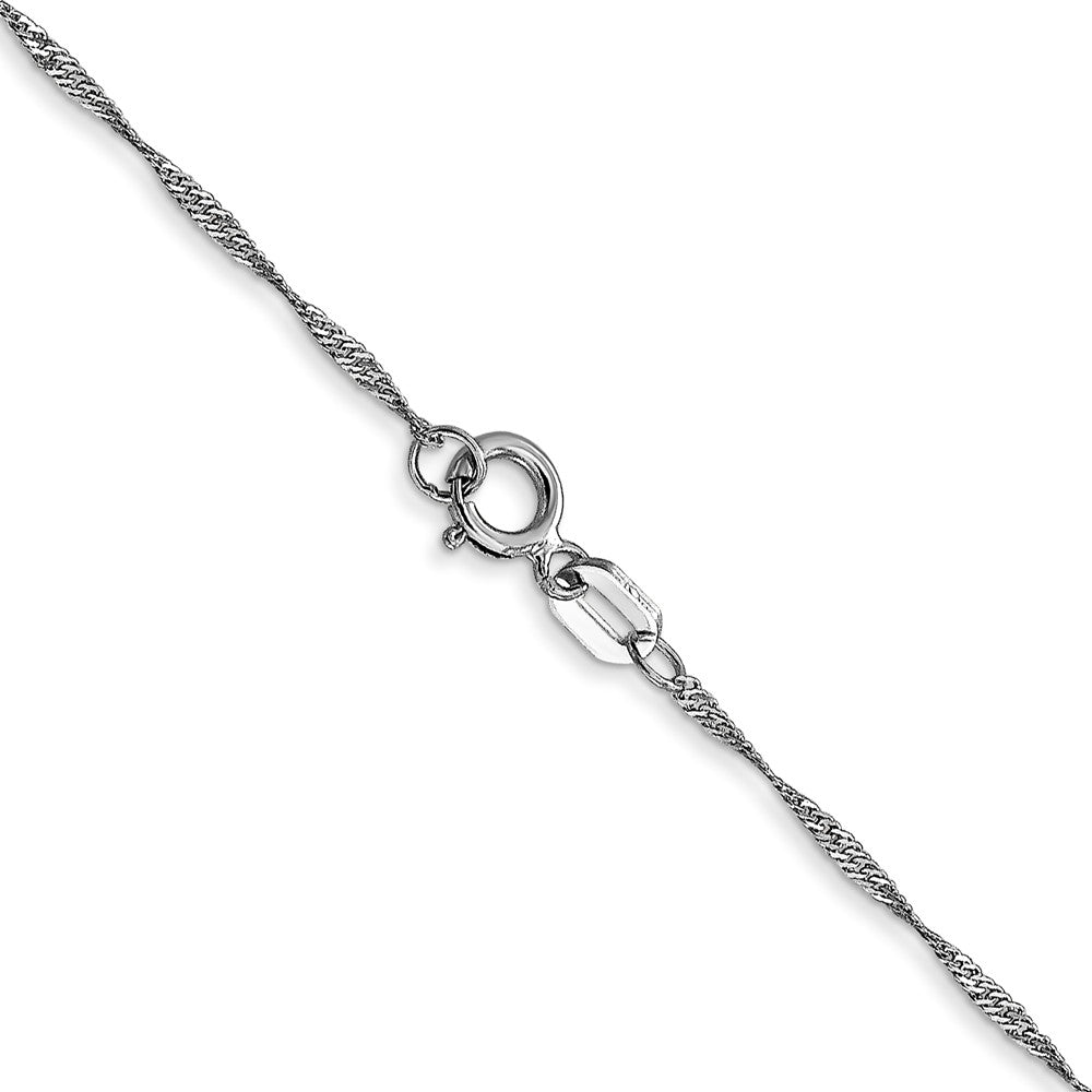 Buy Exclusive 14K White Gold 16-Inch 1mm Singapore Chain - Stylish and Affordable!