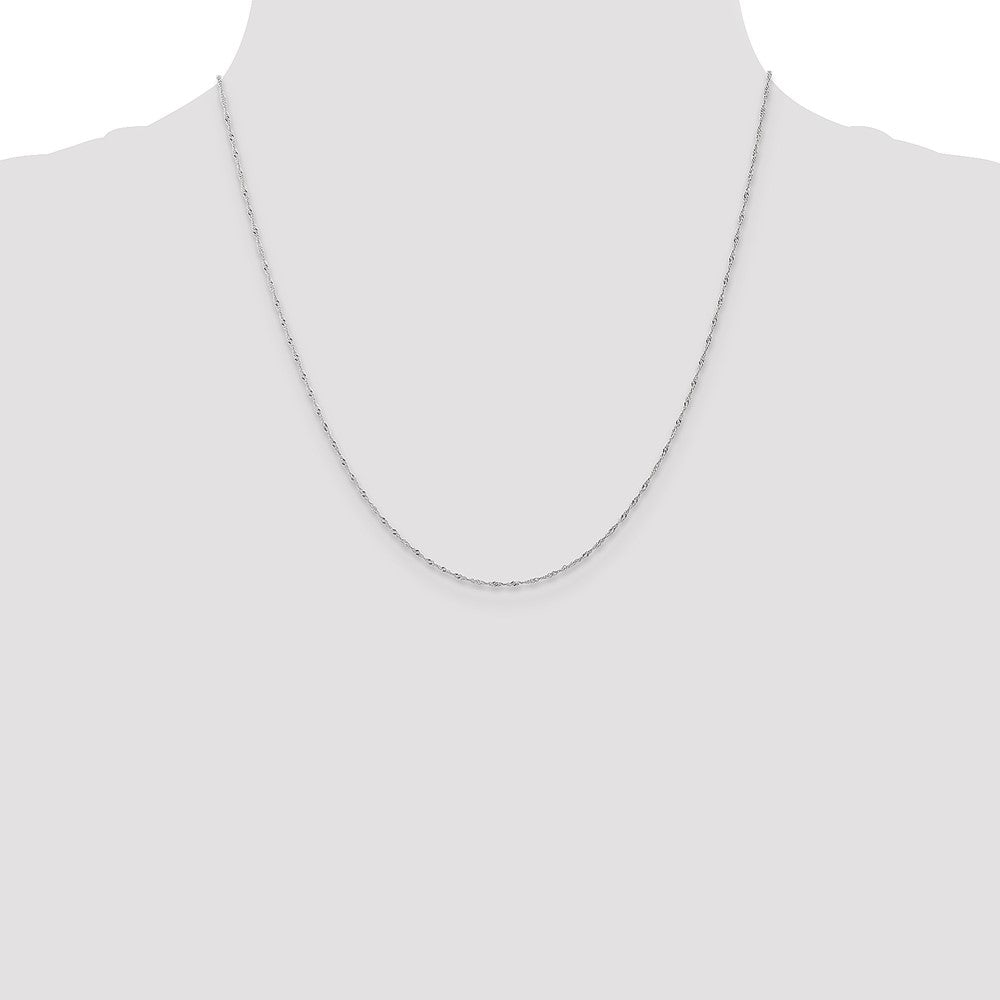 Buy Stylish 14K White Gold 20-Inch Singapore Chain - Affordable 1mm Quality!