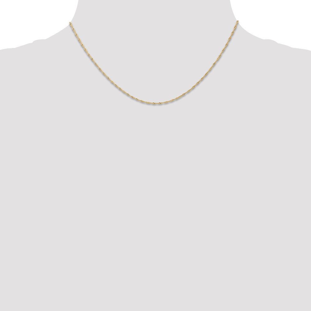 Buy Stylish 14K Gold 16-Inch 1mm Singapore Chain - Luxury Spring Ring Clasp