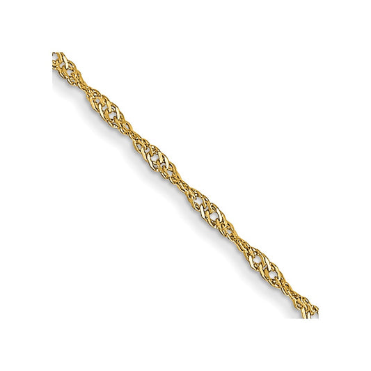 Buy Stylish 14K Gold 24-Inch 1mm Singapore Chain - Exclusive Value Offer!